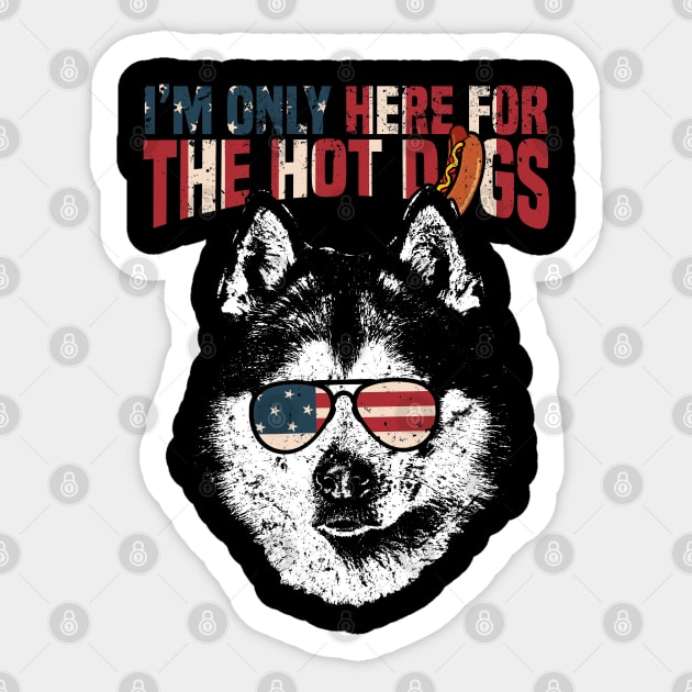 Alaskan Malamute Shirt Funny 4th of July Sticker by Madfido